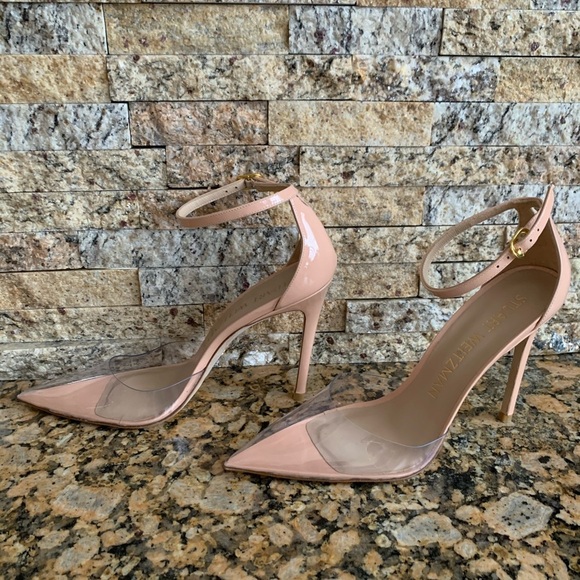 Stuart Weitzman Stuart PVC Pointed Toe Pump - Picture 3 of 8
